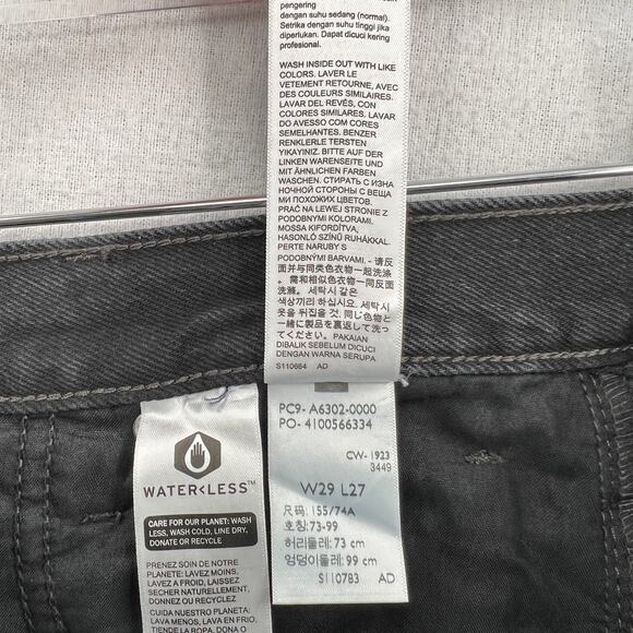 LEVIS Sliced High Waisted Mom Jean Womens 29 X 27 Black Tapered Rigid Denim NEW - Picture 13 of 16